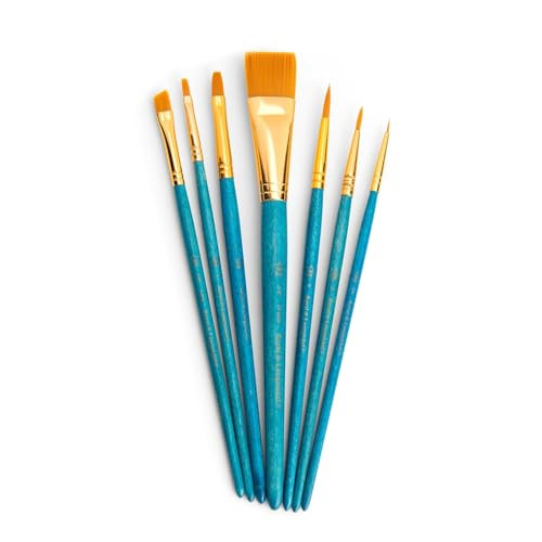 Royal and Langnickel Brush Manufacturing Royal And Langnickel Zip N Close 7Piece Brush Set Gold Taklon