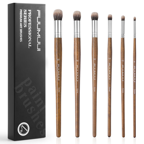 Fuumuui Professional Oil Paint Brushes Fuumuui 5Pcs Natural Badger Bristle Blending Brush Set For Acrylic Oil And Gouache Round Flat Top Shape With Birch Handle