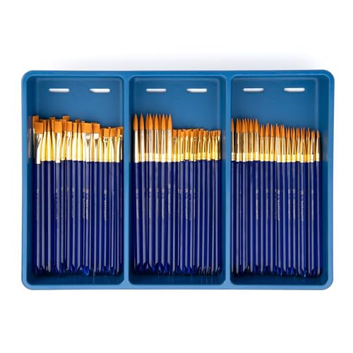 Royal and Langnickel Brush Gold Taklon Paint Brush Super Value Pack Assorted Sizes 120 Brushes