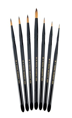 Royal and Langnickel Majestic Royal And Langnickel Short Handle Paint Brush Set Round 7Piece