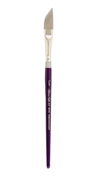 Silver Brush Limited 8812S Silver Silk Dagger Striper Brush For Watercolor Gouache And Acrylic Paint Size 1/2 Inch Short Handle