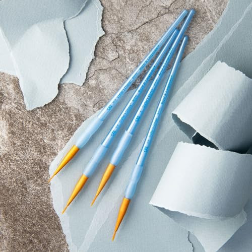 Royal and Langnickel CrafterS Choice Gold Taklon Detail Brush Set 4/Pkg