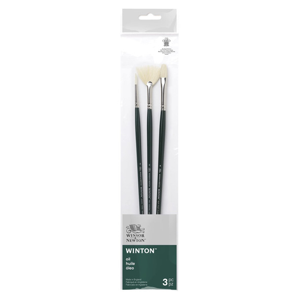 Winsor and Newton Winton Oil Brush Long Handle 5 Pack