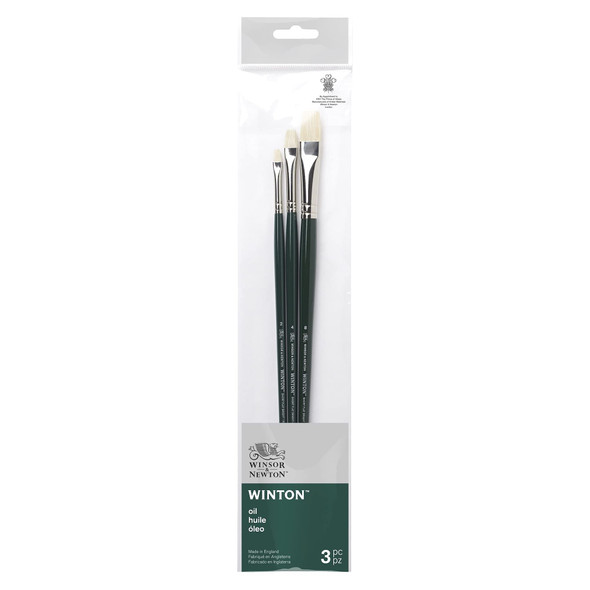 Winsor and Newton Winton Oil Brush Long Handle 5 Pack