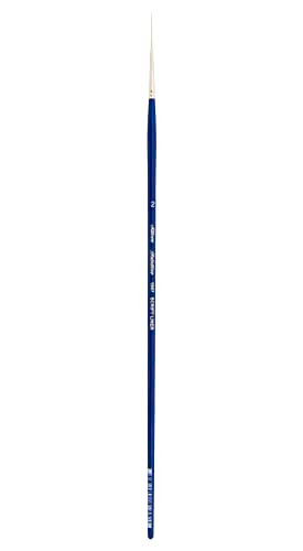 Silver Brush Limited Bristlon Script Liner Long Handle Brush Synthetic Bristle Cobalt Blue Size 2