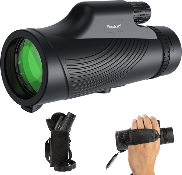 Usogood Monocular Telescope 10X42 Monoculars For Adults Usogood Compact Portable Waterproof Monocular With Hand Strap Lightweight Handheld Pocket Telescope For Bird Watching