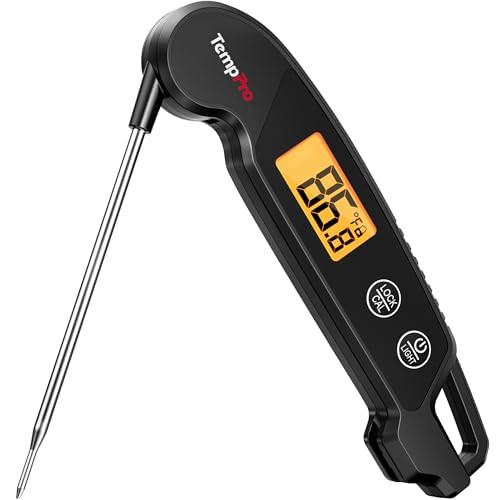 Temppro 1 Sec Digital Meat Thermometer For Cooking Instant Read Thermometer With Backlight Calibration Ipx6 Waterproof Kitchen Food Thermometer For Smoker Grill Candy Previously Thermopro