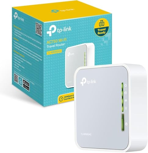 TpLink Ac750 Portable Nano Travel RouterTlWr902Ac Support Multiple Modes Wifi Router/Hotspot/Bridge/Range Extender/Access Point/Client Modes Dual Band Wifi 1 Usb 20 Port