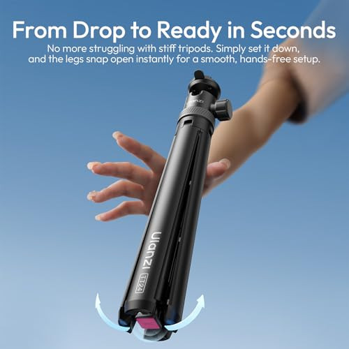 Ulanzi Tt24 Cka QuickRelease Selfie Stick Tripod With OneTouch Opening 59 Extension Pole Adjustable Handle Grip With Ball Head Compatible For Cameras Insta360/Gopro/Dji Action Camera Phones
