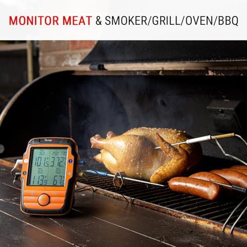 Temppro Tp27 500Ft Meat Thermometer For Grilling And With 4 Probes Bbq Kitchen Food Cooking Digital Thermometer For Meat Turkey Cooking For Dad Him Husband Previously Thermopro