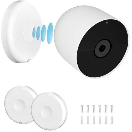 Uyodm 2 Pack Magnetic Wall Mounts Compatible With Google Nest Cam Outdoor Or Indoor Battery 2Nd Generation Magnetic Replacement Base Plate For Google Nest CameraNest Cam Not Included