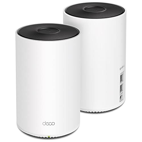TpLink TriBand WiFi 6 Mesh Router System 2 Mesh Coverage Up To 5 500 Sq Ft Deco W7200 2Pack