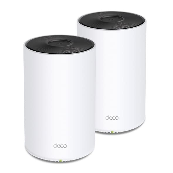 TpLink TriBand WiFi 6 Mesh Router System 2 Mesh Coverage Up To 5 500 Sq Ft Deco W7200 2Pack