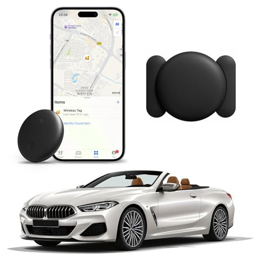 Wuaerdy Mini Gps Tracker For Vehicles Car Location Tracker W/Magnetic Case Real Time Global Tracking Item Finder For Pets Keys Wallets Works With Find My Ios Only No Monthly Fees Black
