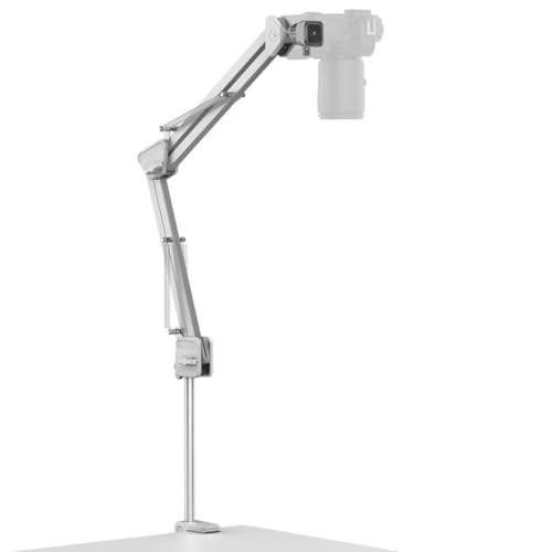 Ulanzi Th04 Overhead Camera Mount With Magic Arm And 1/4 Ball Head 360 Rotatable Camera Desk Mount Desk Tripod With Uka Quick Release Setup For Dslr Cameras/Webcam/Iphone/Ring Light/Microphone