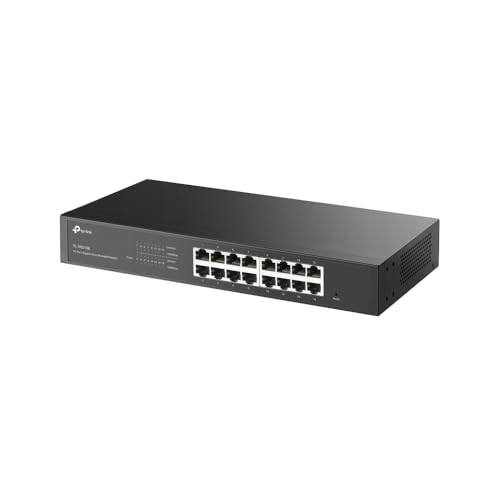 TpLink 16 Port Gigabit Easy Managed Switch Vlan Auto Loop Prevention Igmp Snooping Fanless Managed By Omada Durable Metal W/ Shielded PortsTlSg216E