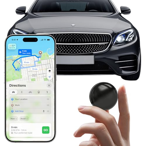 Skbenqk Gps Tracker For VehiclesMini Magnetic Gps Tracker For Vehicles Full Global Coverage No Subscription Or Sim Card Required Perfect For Cars Assets Pets Kids And Seniors Black Circle