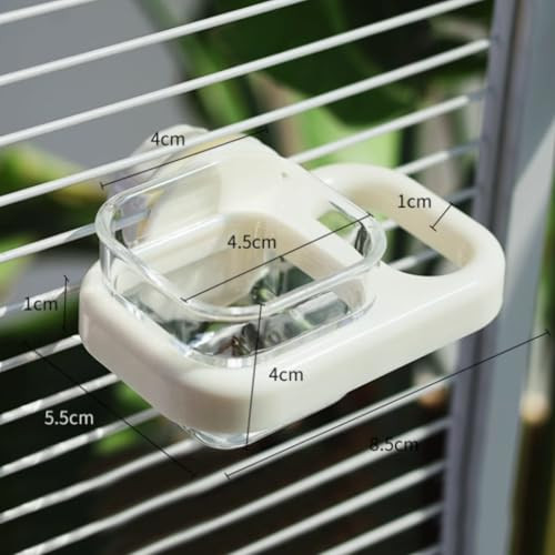 Septillar Bird Feeder 2 Pcs Plastics Bird Food Water Bowls Cups Cage Accessories For Conure Parakeet Budgie Cockatiel