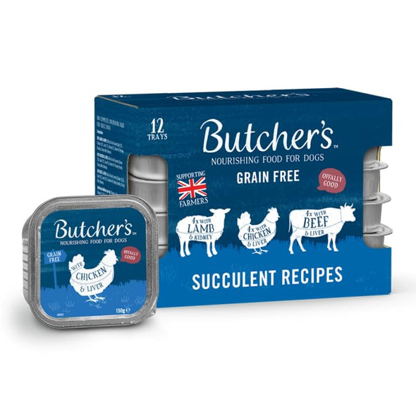 ButcherS Mapoor ButcherS Succulent Recipes Dog Food Trays 1800 G