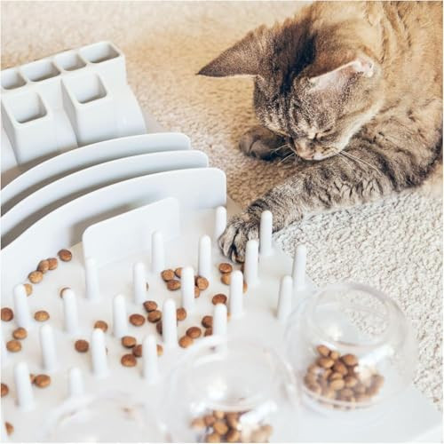 Trixie Fun Board Strategy Game For Cats Puzzle Toy Treat Dispenser Interactive Play Mental Stimulation