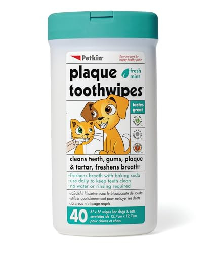 Petkin Toothwipes Dogs/Ca Size 40Ct Toothwipes Dogs/Cats 40Ct