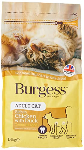 Burgess Supacat Adult Chicken and Duck 15Kg Bulk Deal Of 4