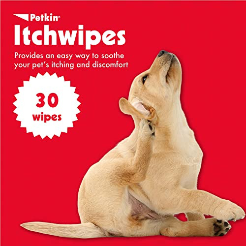 Petkin Anti Itch Wipes For Dogs And Cats Soothes Hot Spots Skin Irritations And Scratching Bitter Taste Stops Licking And Chewing Super Convenient Ideal For Home Or Travel 30 Wipes