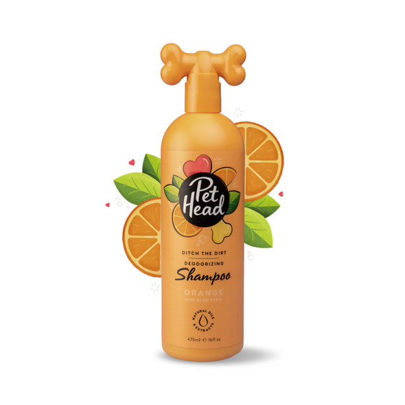 Pet Head Ditch The Dirt Dog Shampoo Orange Scent Deodorizing Shampoo For Smelly Dogs Deep Cleans And Removes Odors Vegan Gentle Formula For Puppies Made In Usa 16 Fl Oz