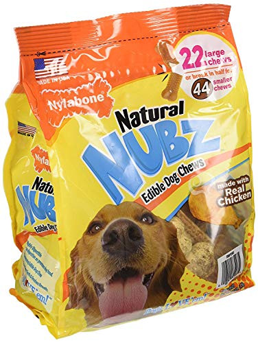 Nylabonee Products Natural Nubz Edible Dog Chews 22Ct 26Lb BagPack Of 2