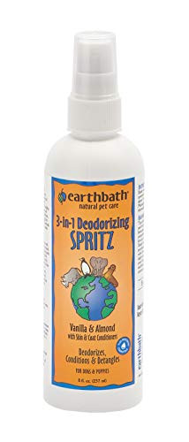 Earthbath Vanilla and Almond 3In1 Dog and Puppy Deodorizing 8 Oz 1 Pack Dog Odor Eliminator For Strong Odor CrueltyFree Dog Cologne Dog Wash Spray Made In Usa