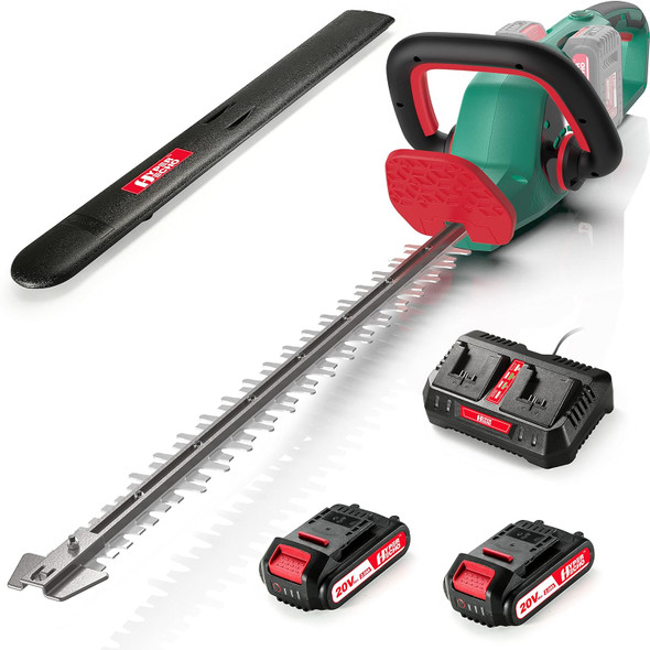 HYPERECHO Cordless Hedge Trimmer 40V MAX 24-Inch 1" Cutting Capacity Cordless Shrub Trimmer Electric Hedge Trimmer Brushless Motor (2.0Ah Battery*2&Charger Included) HYPERECHO Cordless Hedge Trimmer 40V MAX 24-Inch 1" Cutting Capacity Cordless Shrub Trimmer Electric Hedge Trimmer Brushless Motor (2.0Ah Battery*2&Charger Included)