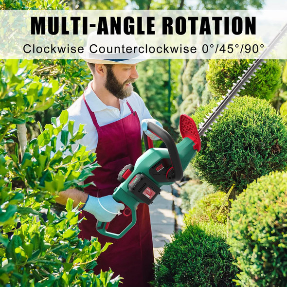 HYPERECHO Cordless Hedge Trimmer 40V MAX 24-Inch 1" Cutting Capacity Cordless Shrub Trimmer Electric Hedge Trimmer Brushless Motor (2.0Ah Battery*2&Charger Included) HYPERECHO Cordless Hedge Trimmer 40V MAX 24-Inch 1" Cutting Capacity Cordless Shrub Trimmer Electric Hedge Trimmer Brushless Motor (2.0Ah Battery*2&Charger Included)