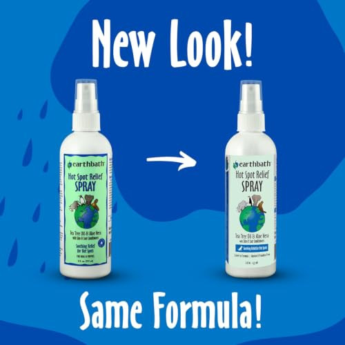 Earthbath Hot Spot Relief Spray Tea Tree Oil Hot Spot Treatment For Dogs Best Dog Shampoo For Itching and Skin Conditions Made In Usa Cruelty Itch Relief For Dogs 8 Oz 1 Pack