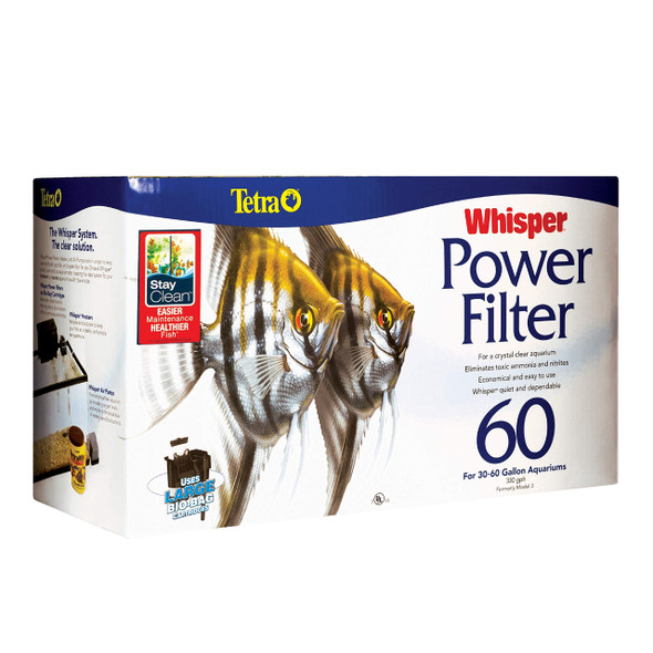 Tetra Whisper Power Filter 60 Gallons Quiet 3Stage Aquarium Filtration