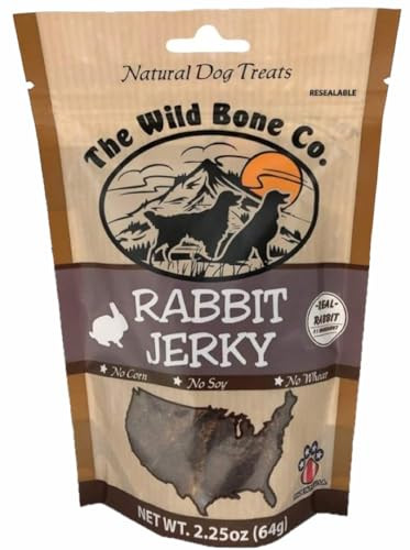 The Wild Bone Co Wild Bone Company Rabbit Jerky Natural Dog Treats Made In The Usa 225 Ounces
