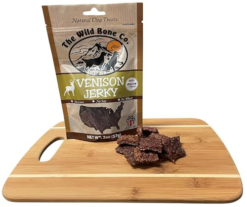 Wild Bone Company The Wild Bone Company Venison Jerky Dog Treats Natural High Protein Chewy Training Bits Made In The Usa 2 Ounces