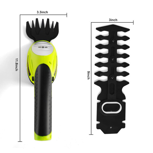 Leisch Life Cordless Grass Shear & Shrubbery Trimmer - 2 in 1 Handheld Hedge Trimmer Electric Grass Trimmer Hedge Shears w/Pruning Scissor Rechargeable Lithium-Ion Battery and Charger Included Leisch Life Cordless Grass Shear & Shrubbery Trimmer - 2 in 1 Handheld Hedge Trimmer Electric Grass Trimmer Hedge Shears w/Pruning Scissor Rechargeable Lithium-Ion Battery and Charger Included