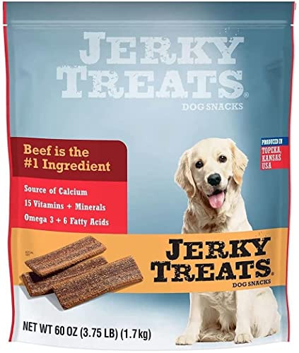 Jerky Treats Tender Beef Strips Dog Snacks 60 Oz/Large