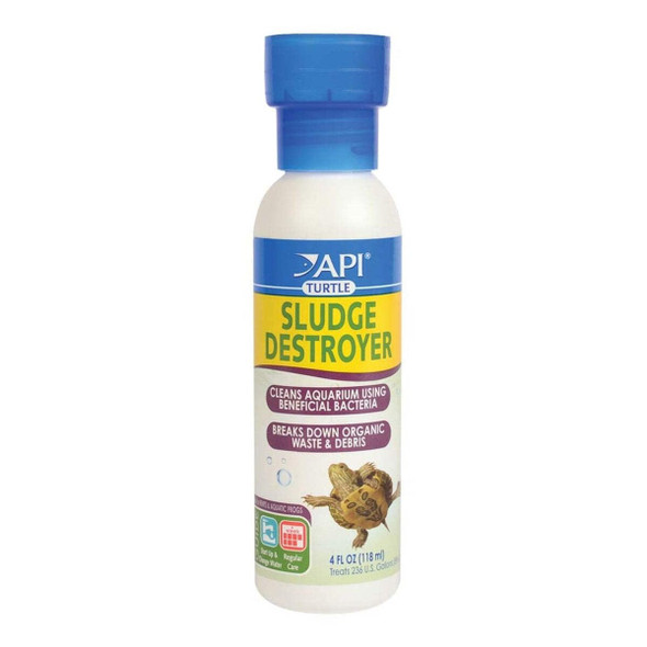 Api Turtle Sludge Destroyer Aquarium Cleaner And Sludge Remover Treatment 4Ounce Bottle