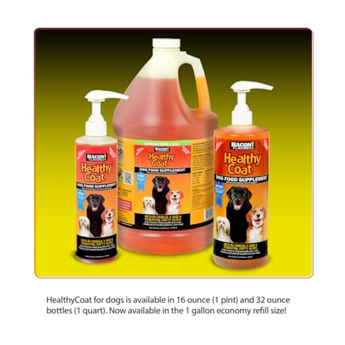 Healthy Coat coat Dog Food Supplement Quart Excessive Shedding Itching Hot Spots Allergies Immune System