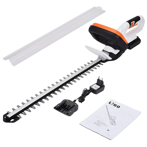 LIGO Electric Hedge Trimmer, 20V Power Cordless Hedge Trimmer Bush Trimmer Vibration-proof Hedge Trimmers with 2000mAh Li-Ion Battery and Charger LIGO Electric Hedge Trimmer, 20V Power Cordless Hedge Trimmer Bush Trimmer Vibration-proof Hedge Trimmers with 2000mAh Li-Ion Battery and Charger
