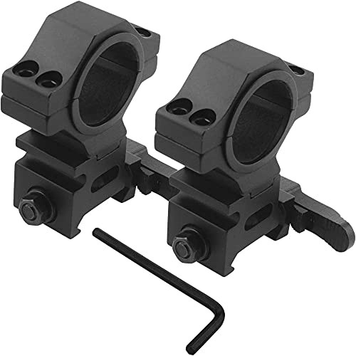 Tydeux 1 And 30Mm High Profile Quick Release Scope Mount Rings For Weaver And Picatinny Rail Pack Of 2