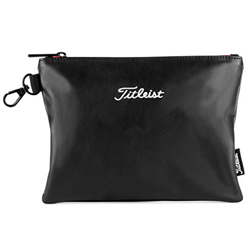 Titleist Travel Gear Professional Zippered Golf Pouch Black Premium Synthentic Material