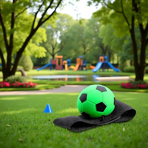 Rosojodg 1Pc Green Wrist Ball Adjustable Bounce Back Balls With String Rubber Elastic Rebound Ball Finger Exercise Activity And Play Balls