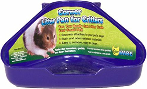 Ware Manufacturing Mfg Inc Corner Litter Pan For Critters Small Animal Pet Owners Assorted Colors 65X45X3 Inch