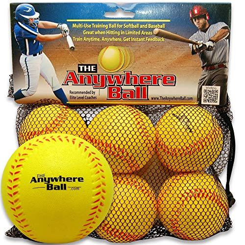 Nature Bound The Anywhere Ball Baseball and Softball Foam Training Ball 6 Pack Bundle