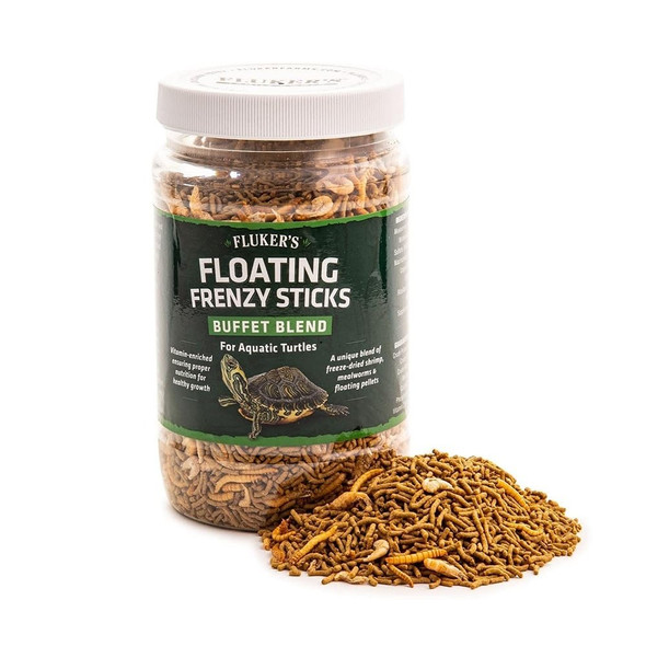 FlukerS Aquatic Turtle Buffet Blend Feeding Frenzy Sticks 6 Oz