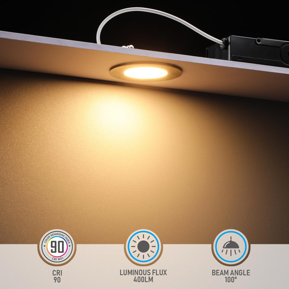 Torchstar ELite Series 3 Inch UltraThin Led Recessed Lighting With JBox Cri90+ Dimmable 7W Slim Panel Downlight Wet Location Etl and Es Listed Oil Rubbed Bronze 2700K Soft White Pack Of 6