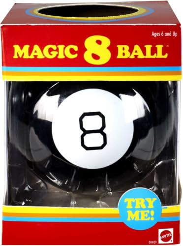 Magic 8 Ball Mattel Games Magic 8 Ball Novelty FortuneTelling Toy Retro Look For Kids GrownUps Families Parties and Travel Exclusive