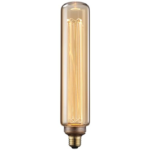 Torchstar Led Tubular Decorative Light Bulb 35W T19 1181Inch Long Tube Edison Light Bulbs E26 Base Dimmable Virtual Filament Vintage Edison Bulb Amber 2000K Soft Warm Ul Listed